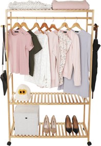 Szekrény szervező, természetes bambusz, MELAR