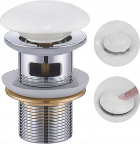 Kerámia Mosdódugó Fehér túlfolyós mosdóhoz