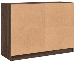 barna tölgy színű szerelt fa tálalószekrény 102x37x75,5 cm