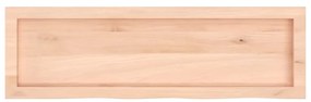 kezeletlen tömör tölgyfa fali polc 100x30x(2-6) cm