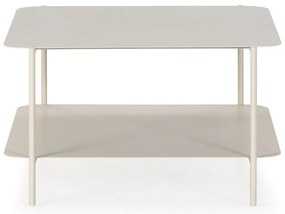 Krémszínű fém dohányzóasztal 70x73 cm Beatrix – MOME