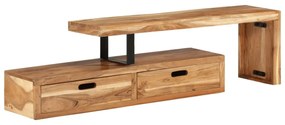 tömör akácfa TV-állvány (118-200) x 30 x 40 cm