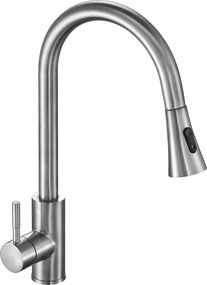 Konyhai Csaptelep Kihúzható Kifolyócső Inox Flexibilis