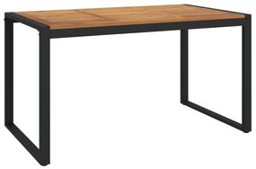 tömör akácfa kerti asztal U-alakú lábakkal 140 x 80 x 75 cm