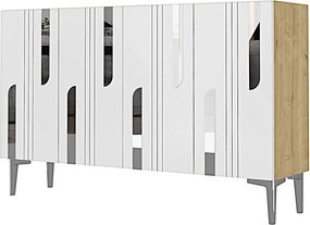 Nota 120 - Sapphire Oak, White, Silver
