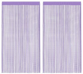 2 db lila zsinórfüggöny 100 x 250 cm
