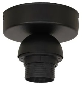 Duolla - Fali lámpa TOKYO RATTAN 1xE27/15W/230V átm. 50 cm ezüst/fekete