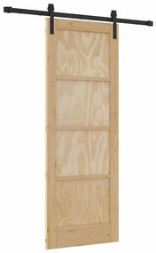 Csúszóajtó Természetes és fekete 73.5 x 198.5 cm