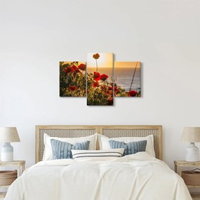 Naplemente és a pipacsok képe (90x60 cm)