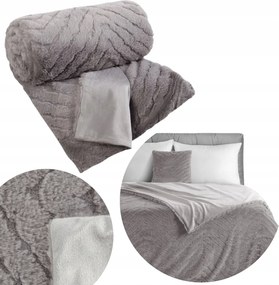 Kate Szőrmés Takaró Ezüst 150x200cm puha meleg ágytakaró kanapéra