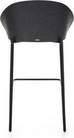 Fekete-szürke bárszék (ülésmagasság 77 cm) Eamy – Kave Home