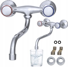 Konyhai Mosdó Csaptelep Fürdőszoba Fali Clasic S Csaptelep Retro Króm