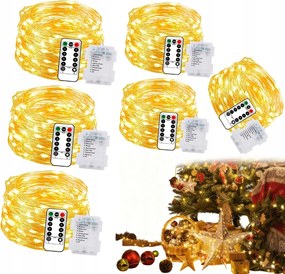 Vezetékes Lámpák 100LED Meleg Fehér Elemes Lámpák