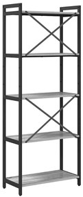 Könyvszekrény Szürke sonoma 60 x 30 x 153 cm Faanyag
