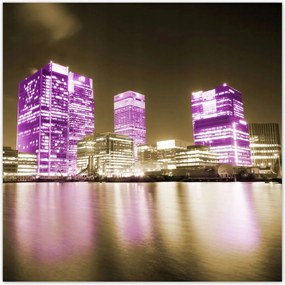 Poszterek 70x70 Anglia lila felhőkarcolói