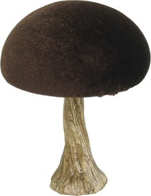 Velvet Mushroom Dekoráció 10 cm brown 9x10 cm