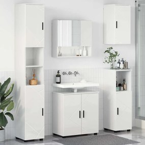 Fürdőszoba bútor szett 5 pcs Magasfényű fehér 61 x 35 x 64 cm