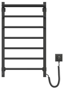 Fürdőszobai elektromos radiátor termosztáttal FORTIS 350W/230V 80,6 cm IP44 fekete jobb