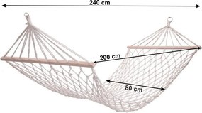 Függőágy állvány nélkül, fehér, ATIKA NEW TYP 2