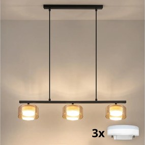 Brilagi - LED RGB dimmelhető csillár AURA LUX 3xGX53/14W/230V Wi-Fi Tuya fekete/arany