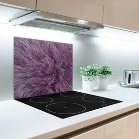Üveg vágódeszka rózsaszín szőrme 60x52 cm