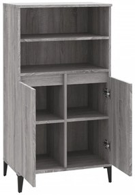 szürke sonoma szerelt fa magasszekrény 60 x 36 x 110 cm