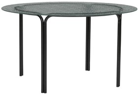 Fekete kerek dohányzóasztal üveg asztallappal ø 80 cm Orbit – Hübsch