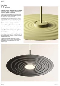 Redo 01-3046 - LED kábeles függőlámpa LAKE LED/13W/230V CRI 90 átm. 50 cm zöld