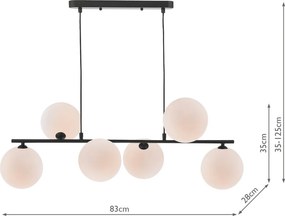 Dar Lighting modern függeszték spiral fehér matt fekete darspi6422-23