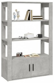 betonszürke szerelt fa tálalószekrény 80x30x119,5 cm