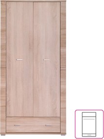 Szekrény typ 3, sonoma tölgy, GRAND