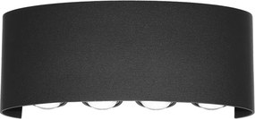 ITALUX OWL-451-4-BL ORTELO Modern Kültéri Fali Lámpa Fekete LED IP54