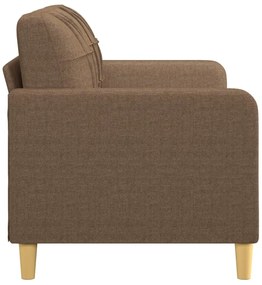 kétszemélyes barna szövetkanapé 140 cm