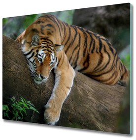 Üveg vágódeszka Tiger a fán 60x52 cm
