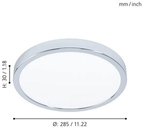 Eglo 99266 - LED fürdőszobai mennyezeti lámpa FUEVA 5 LED/20W/230V IP44