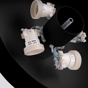 Fekete mennyezeti lámpa ø 30 cm Blacko – Sollux