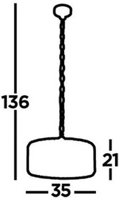 Searchlight 82101-3CC - Csillár láncon CHAPEAU 3xE27/60W/230V