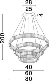Függeszték Arany AURELIA NOVA LUCE 9333069