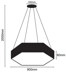 LED Csillár zsinóron LED/70W/230V 4000K átm. 80 cm