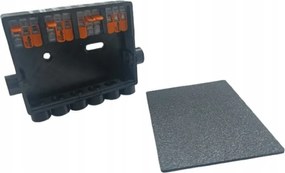 Szett Falra szerelhető doboz 4x Wago csatlakozó 221-413 Fekete