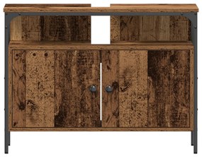 Fürdőszoba Mosdó Szekrény Régi Fa 80x30x60 cm Mérnöki Fa