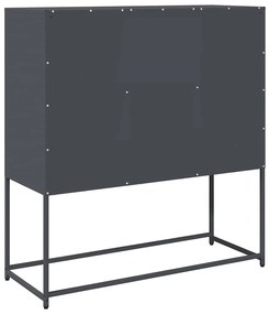 antracit hidegen hengerelt acél tálalószekrény 100,5x39x107 cm