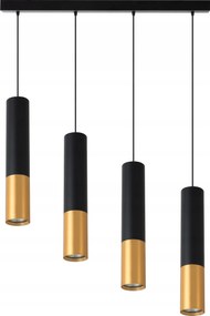 Mennyezeti Függőlámpa Keon GU10 Túlnyúló Cső Fekete-arany