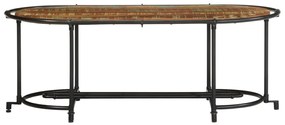 Tömör újrahasznosított fa dohányzóasztal 110 x 55 x 40 cm