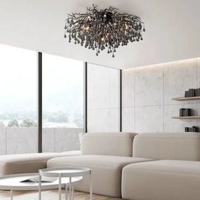 Paul Neuhaus 8092-18 - Felületre szerelt csillár ICICLE 14xG9/40W/230V átm. 100 cm fekete