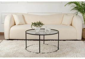 Black konferenciaasztal sötét üveggel, 80 cm