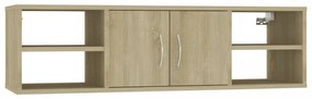 sonoma tölgy színű szerelt fa fali polc 102 x 30 x 29 cm