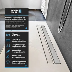 AQUAMARIN Zuhanyzó lemez sima 120 cm