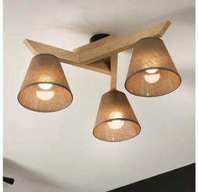 Brilagi Brilagi - LED Felületre szerelhető csillár ANTHONY 3xE14/40W/230V tölgy/barna BG1449