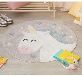 Mosható-kézi szövésű pamut gyerek szőnyeg ø100 cm Believe in Yourself – Lorena Canals